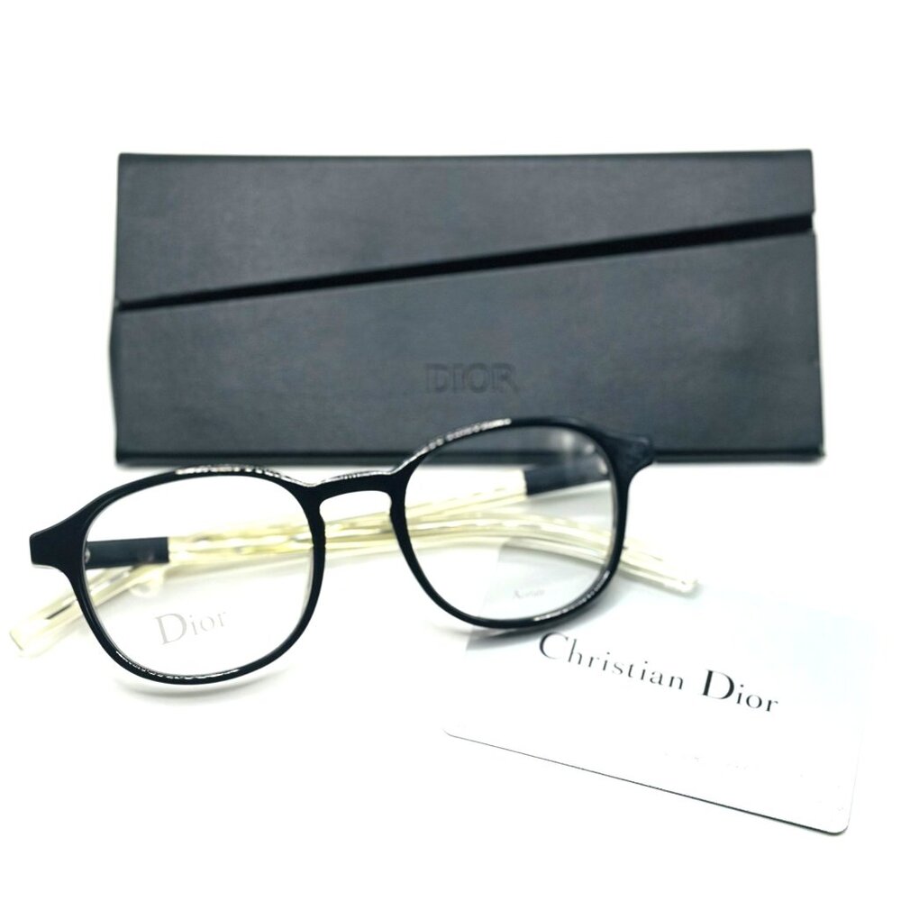 NEW DIOR BLACKTIE214 LMX Blue Havana/Crystal Eyeglasses 49mm 20 145 - Picture 8 of 8